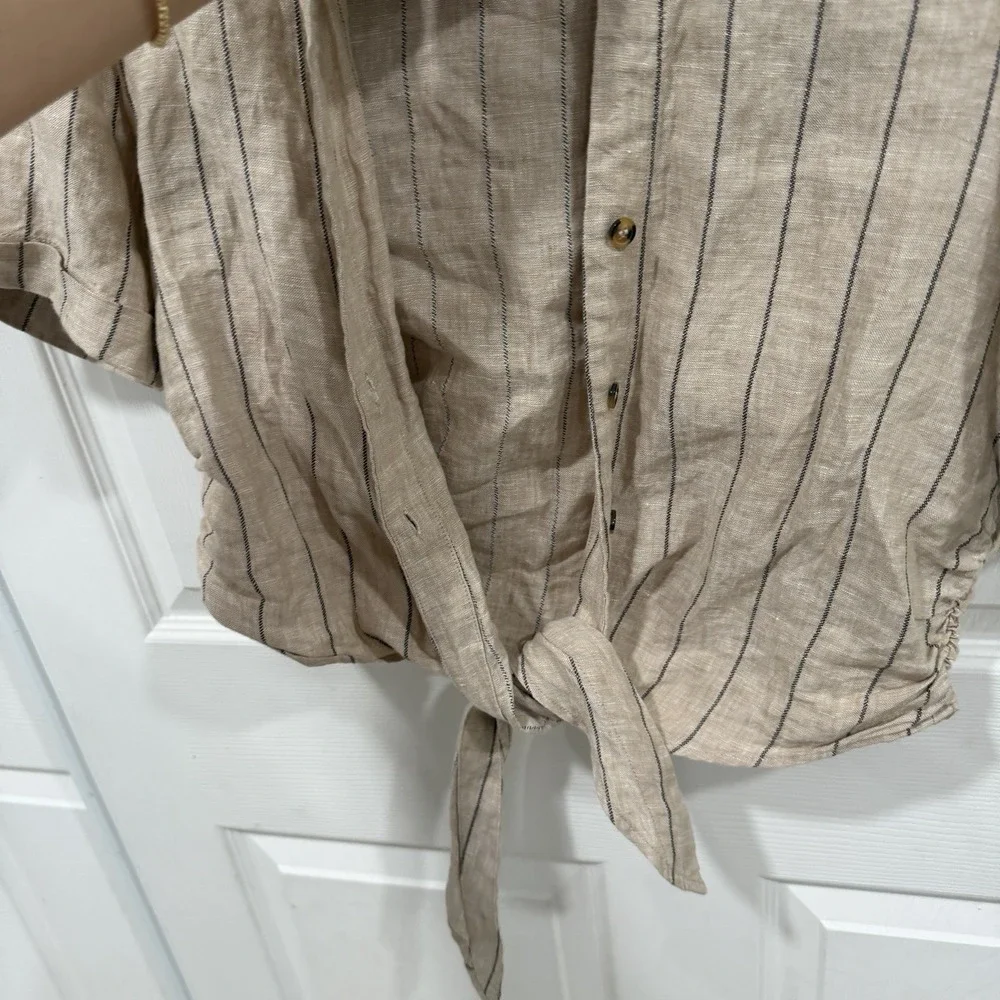 Women's Sanctuary SET top (xs) Pants‎ (small) Striped Linen Blend Lightweight